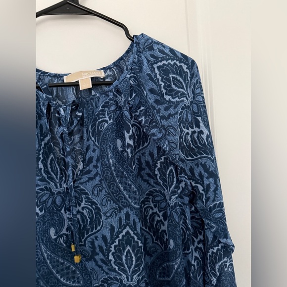 MICHAEL Michael Kors Paisley Print V-Neck Blouse Size Large - Picture 8 of 8